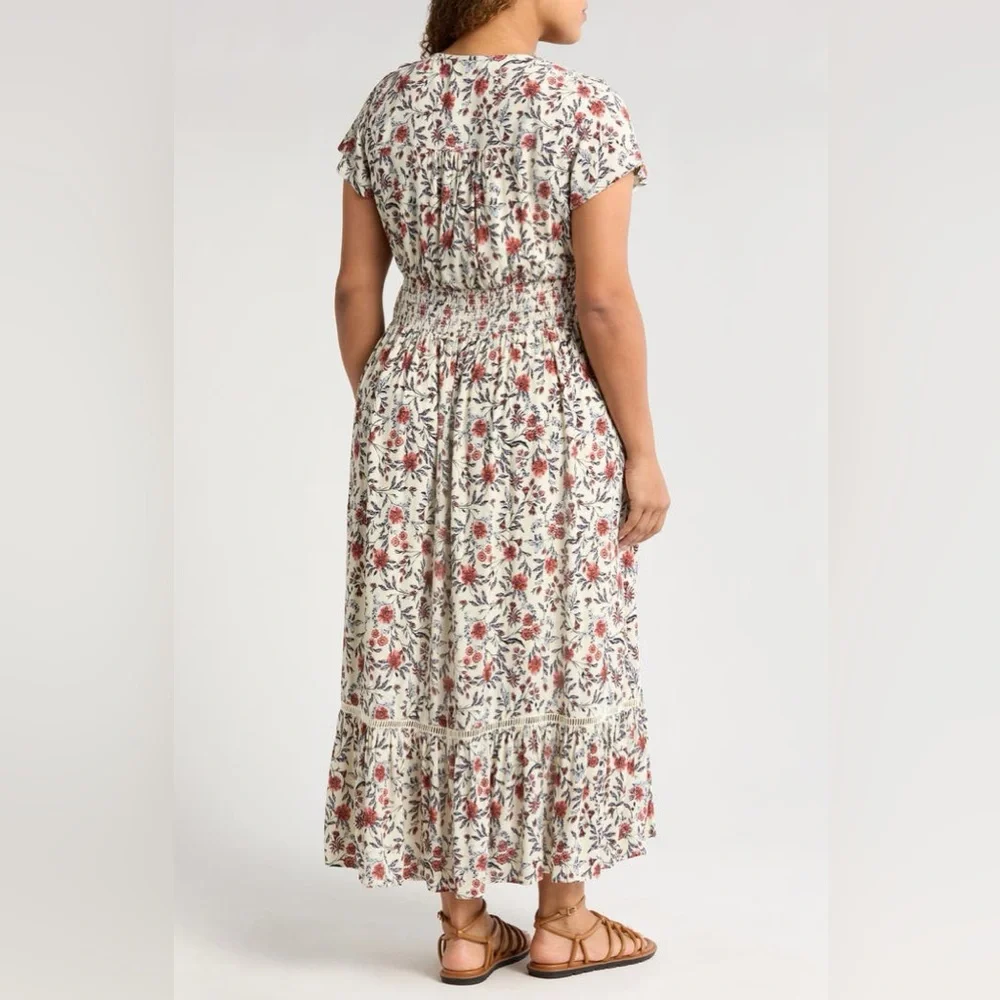 Treasure & Bond Nordstrom‎ Smocked Waist Maxi Dress NWT Size S - Picture 2 of 6